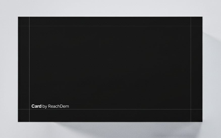 black minimal card