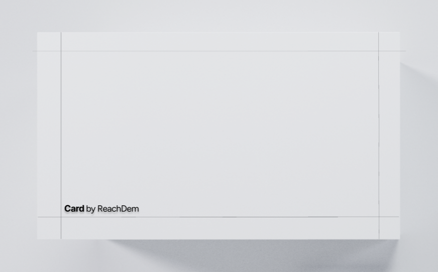 white minimal card